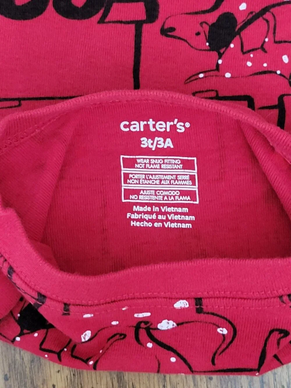 Carter’s 3T Fire Truck Dalmation Pajama Top Red Toddler Boys Short Sleeve